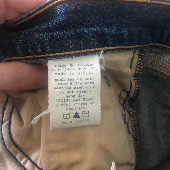 Rag & Bone boyfriend style cropped jeans, size 31 - Picture 6 of 6